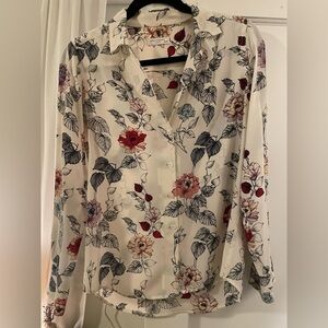 Equipment button down blouse with pretty florals